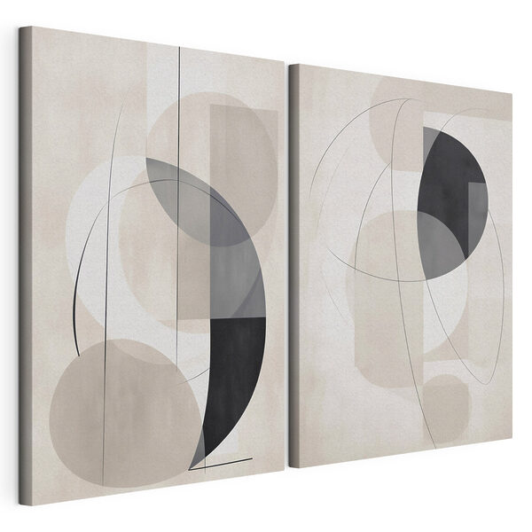 Twee kunstwerken Modulaire canvasprint Twee kunstwerken