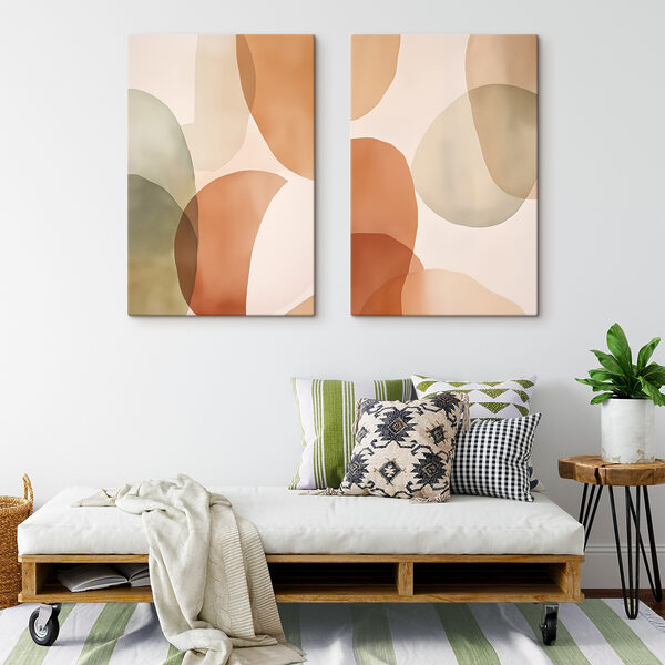 Soft shapes in warm colors blend Soft shapes in warm colors blend