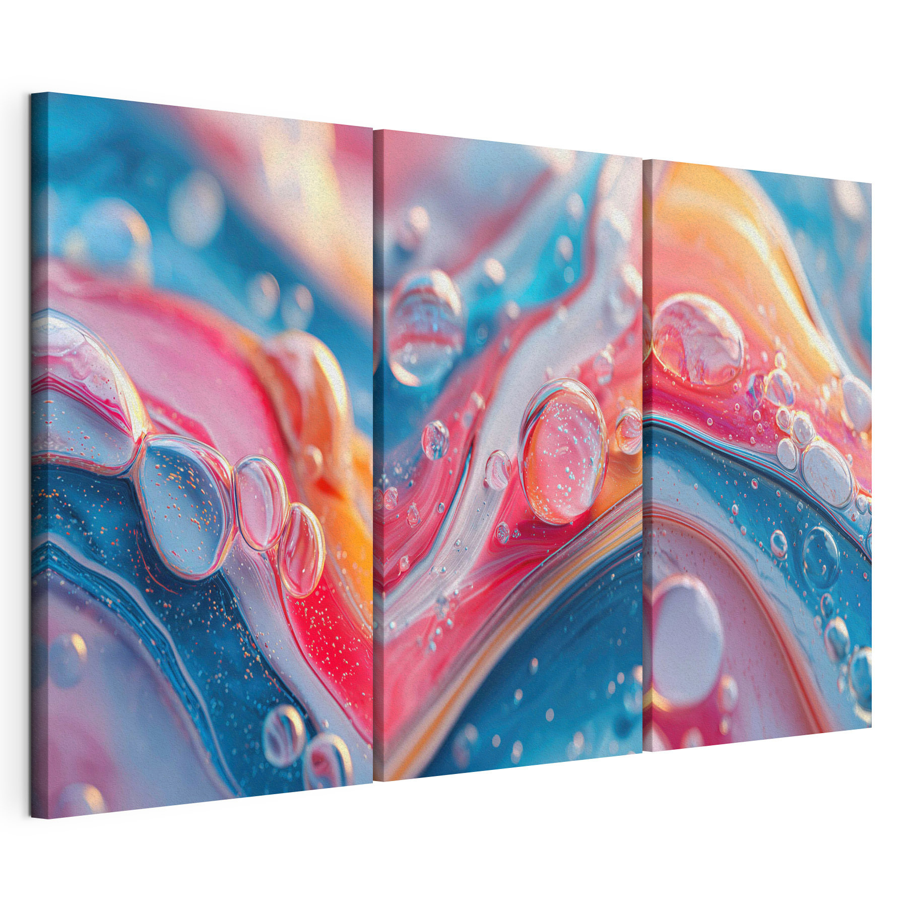 Colorful droplets on smooth surface Colorful droplets on smooth surface