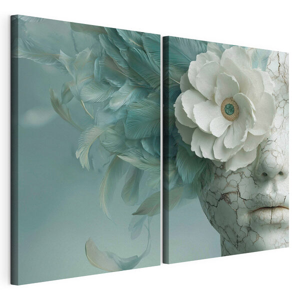 Modulaire canvasprint Etherisch ontwerp met verfijnde texturen
