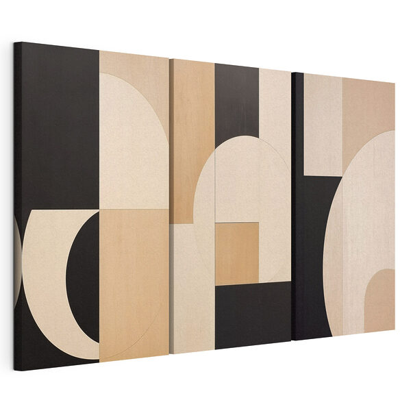 Modulaire canvasprint Zwart-wit kunstwerk