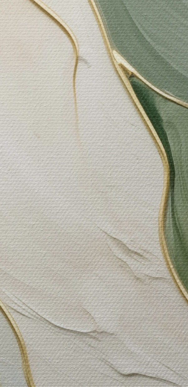 Painting of green and white colors Painting of green and white colors