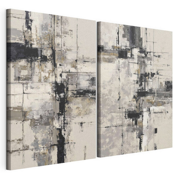 Abstrakt samenspel van licht en schaduw Modulaire canvasprint Abstrakt samenspel van licht en schaduw