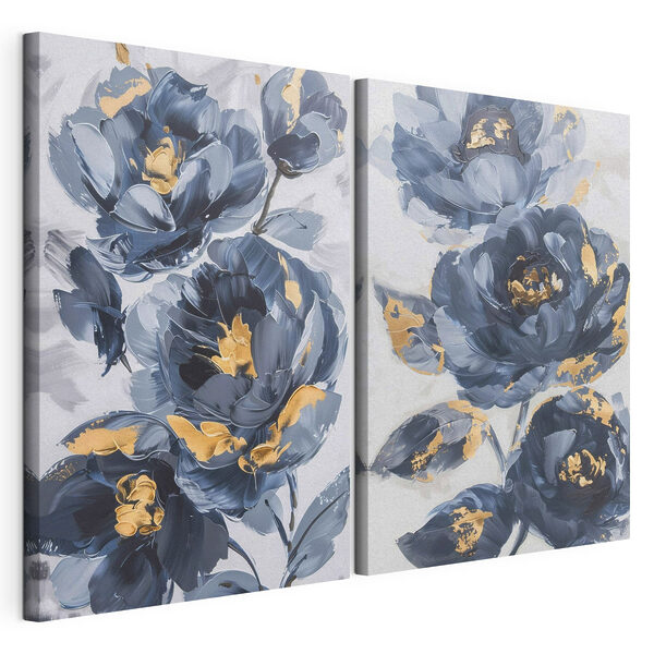 Elegante bloemen in zachte kleuren Modulaire canvasprint Elegante bloemen in zachte kleuren