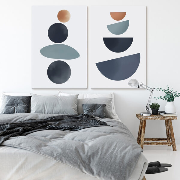 Soft shapes in balanced arrangement Soft shapes in balanced arrangement