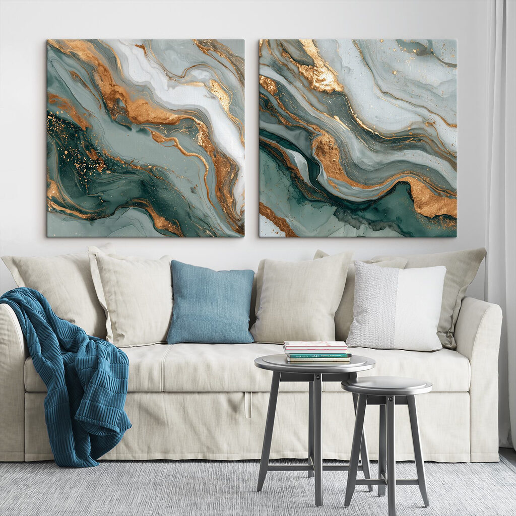 Swirling colors in harmonious pattern