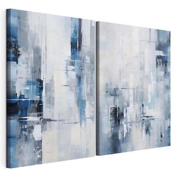 Modulaire canvasprint Schilderij van een stad
