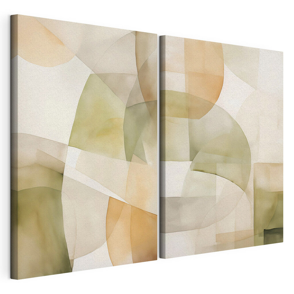 Soft hues and gentle shapes intertwine