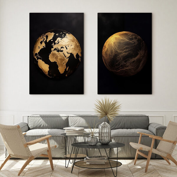 Artistic representation of celestial bodies Artistic representation of celestial bodies