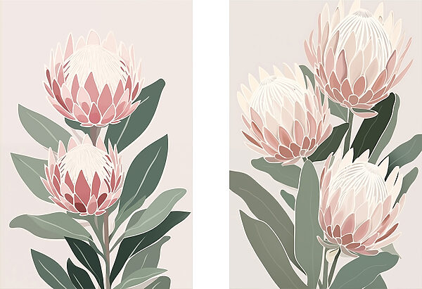 Delicate blooms in soft pastel hues Delicate blooms in soft pastel hues