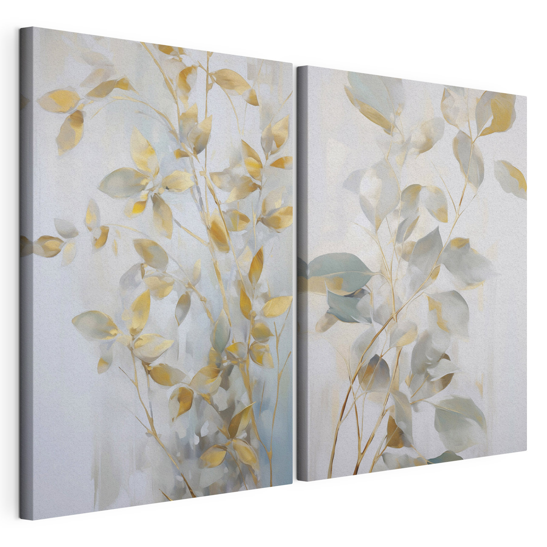 Painting of leaves on a wall Painting of leaves on a wall