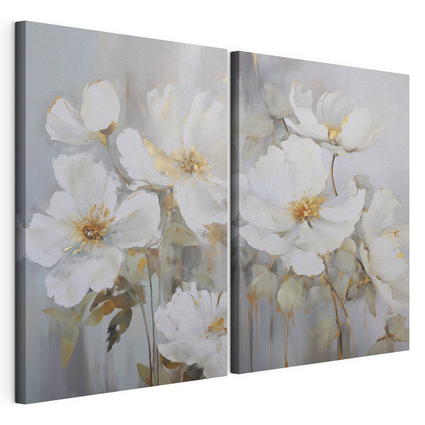 Painting of white flowers Painting of white flowers