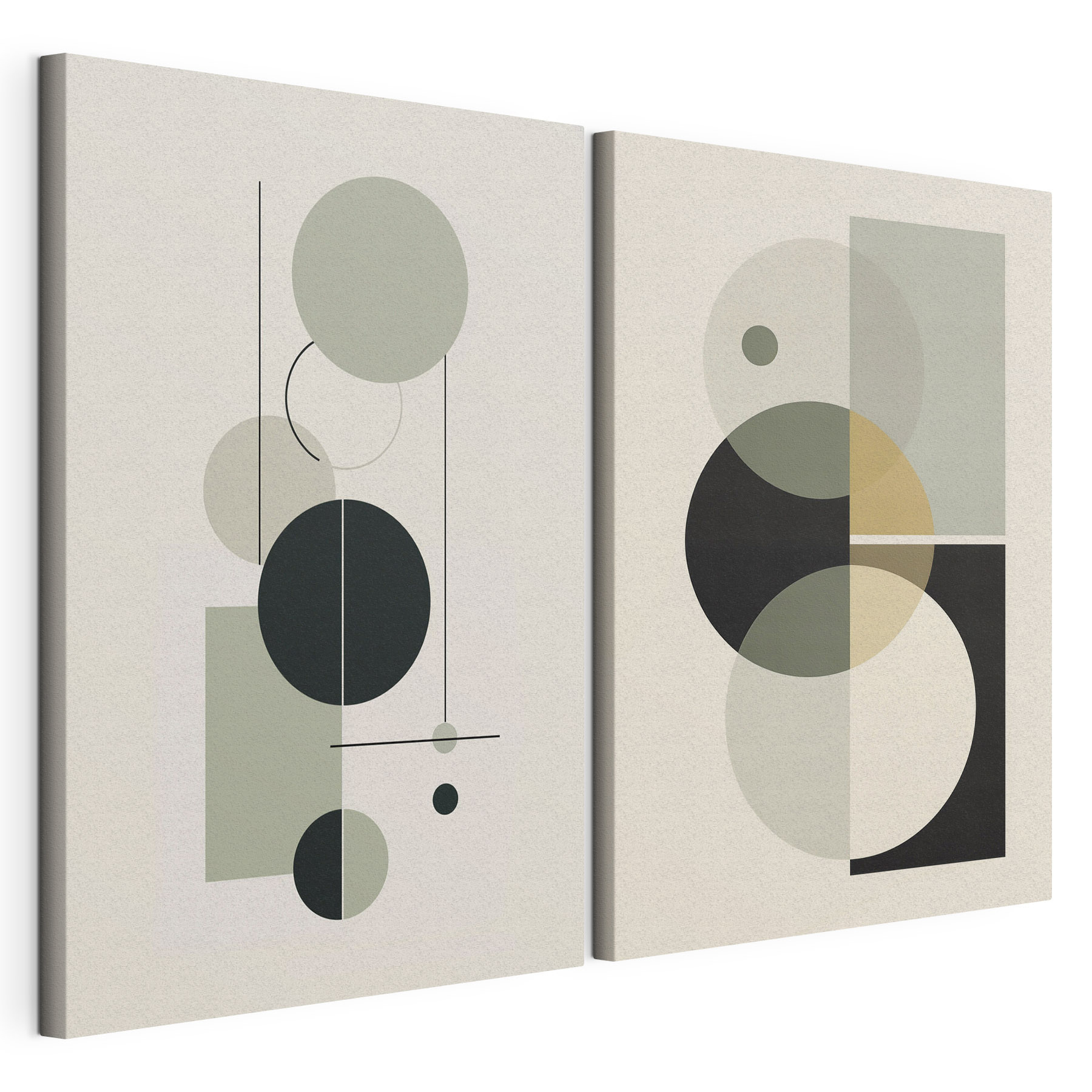 Couple of art pieces of circles and lines Couple of art pieces of circles and lines
