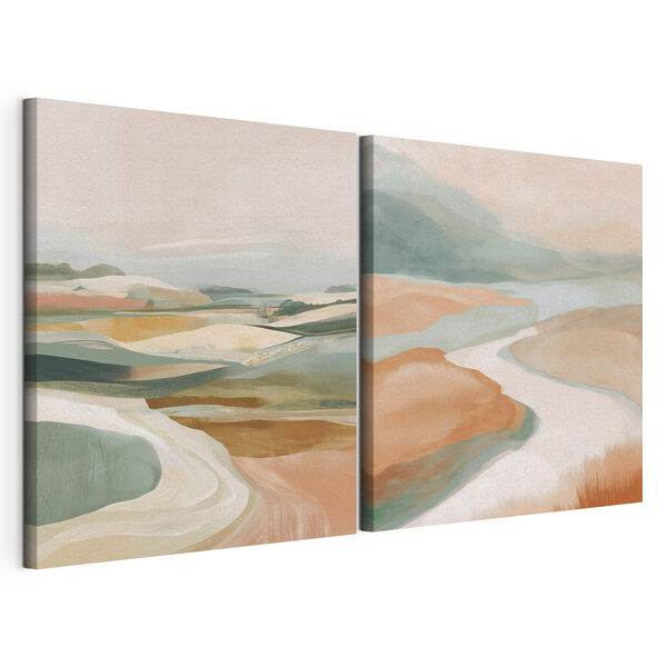 Landschapsschilderij Modulaire canvasprint Landschapsschilderij