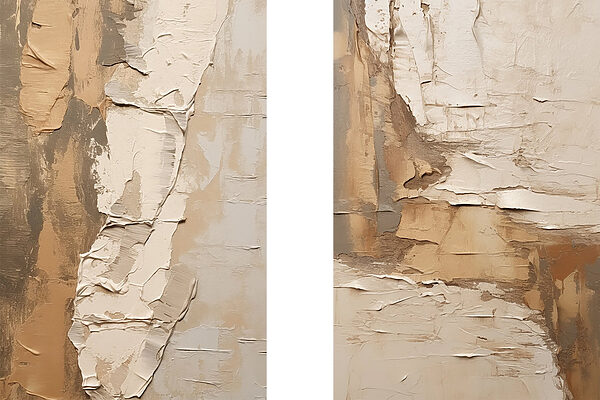 Textured layers in warm hues Textured layers in warm hues