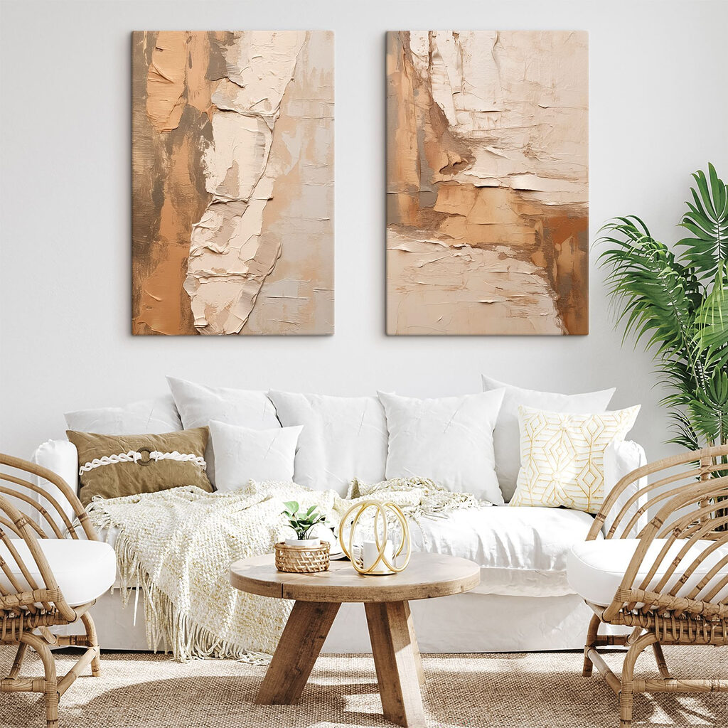 Textured layers in warm hues Textured layers in warm hues