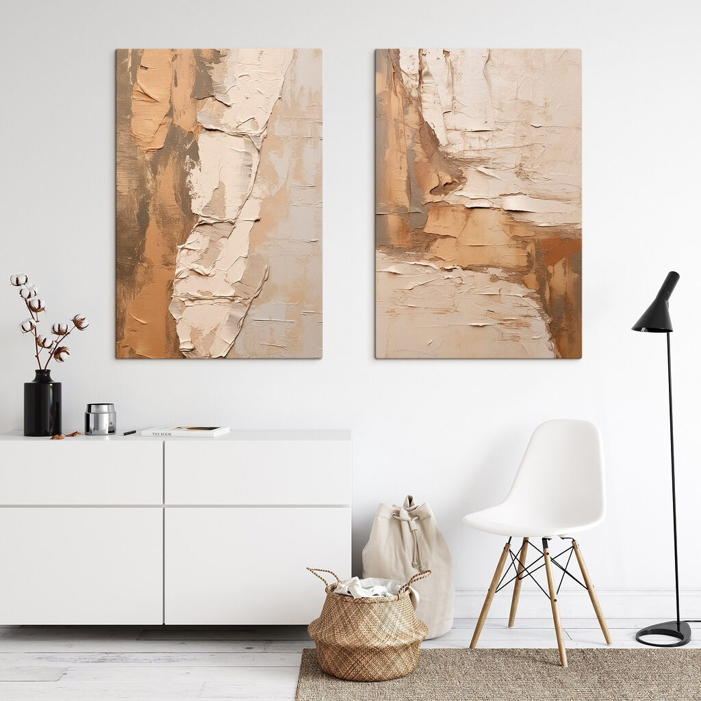 Textured layers in warm hues Textured layers in warm hues