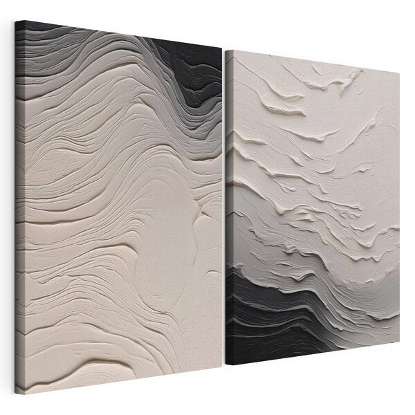 Modulaire canvasprint Zachte golven met subtiele texturen