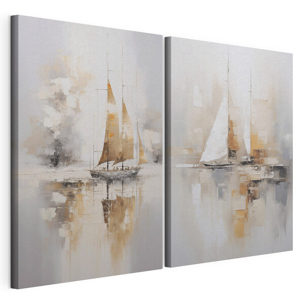 Painting of a sailboat in the water