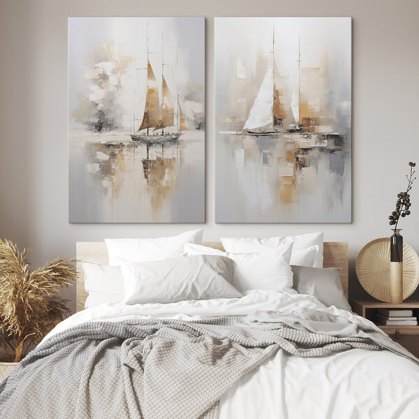 Painting of a sailboat in the water