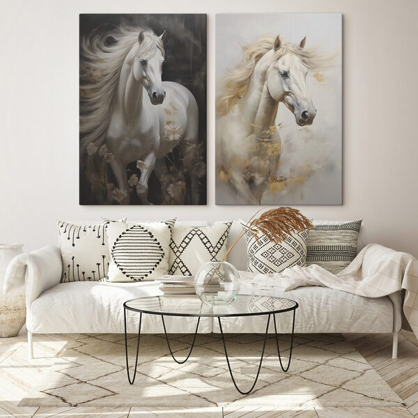 Painting of a white horse