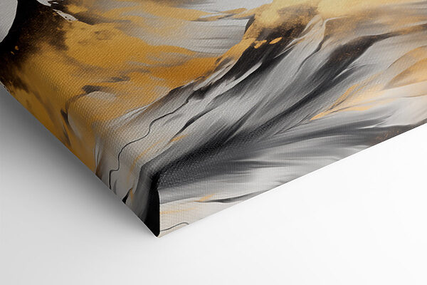 Painting of mountains and waves Painting of mountains and waves