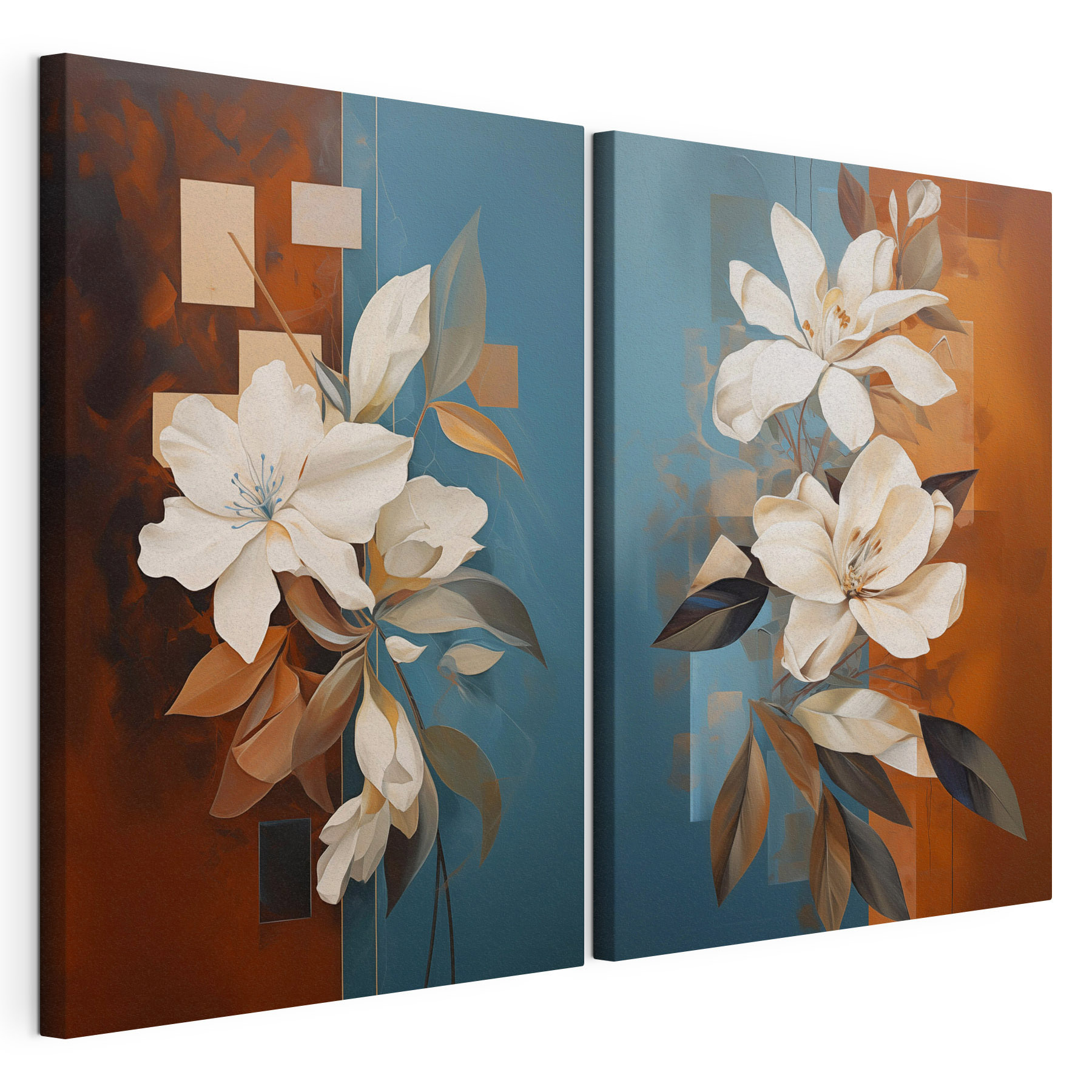 Painting of white flowers