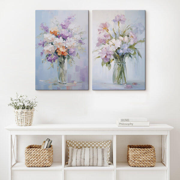 Painting of flowers in a vase Painting of flowers in a vase