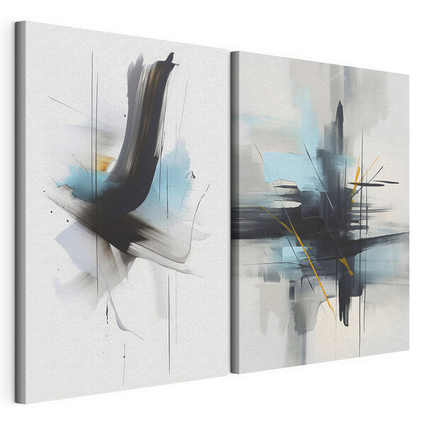 Twee kunstwerken Modulaire canvasprint Twee kunstwerken