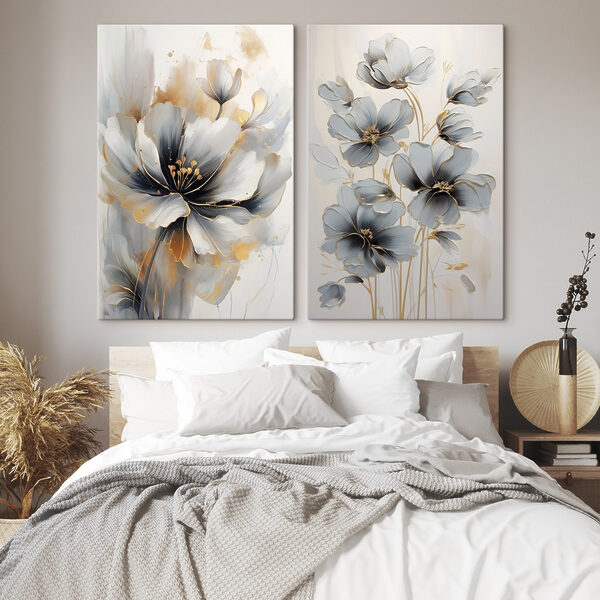 - Elegant blooms in soft hues