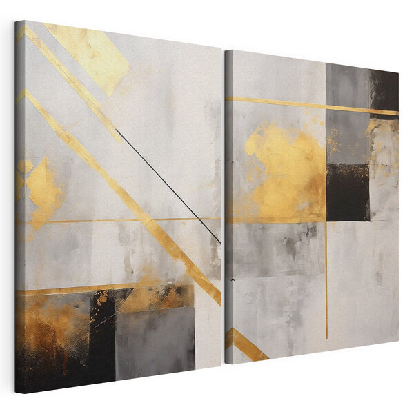 Twee kunstwerken Modulaire canvasprint Twee kunstwerken