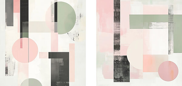 Painting of geometric shapes Painting of geometric shapes