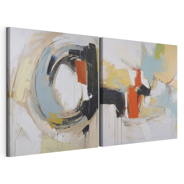 Modulaire canvasprint Twee kunstwerken