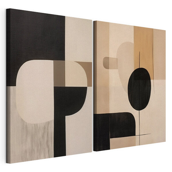 Twee kunstwerken Modulaire canvasprint Twee kunstwerken
