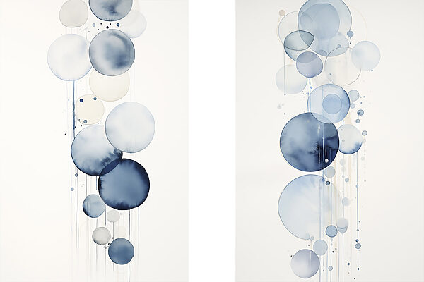 Painting of circles and drips Painting of circles and drips