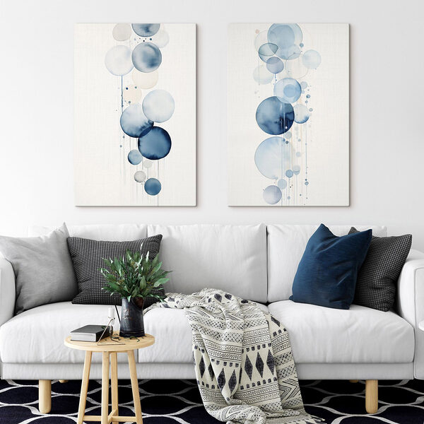 Painting of circles and drips Painting of circles and drips