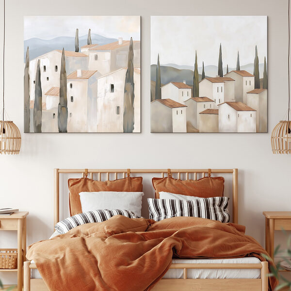 Painting of a village