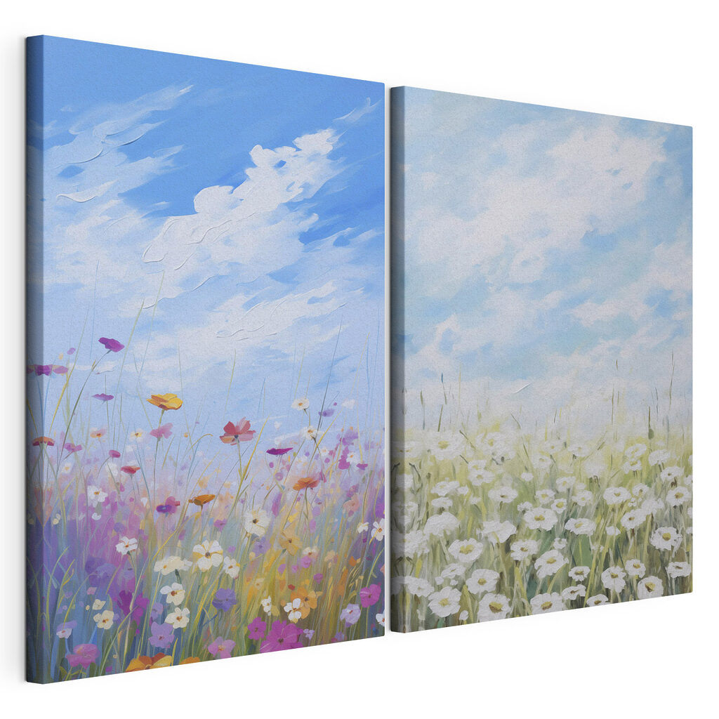 Painting of flowers and grass