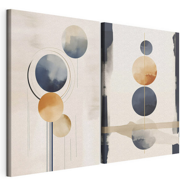 Twee kunstwerken Modulaire canvasprint Twee kunstwerken