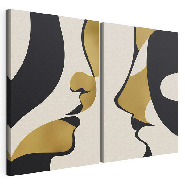 Elegant faces in harmonious contrast