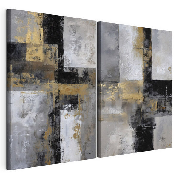 Twee kunstwerken Modulaire canvasprint Twee kunstwerken