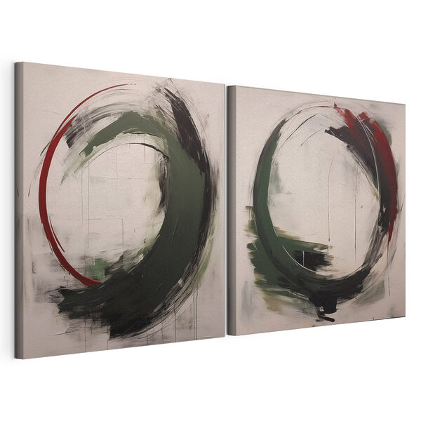 Twee kunstwerken Modulaire canvasprint Twee kunstwerken