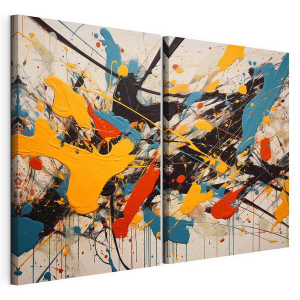 Schilderen in verschillende kleuren Modulaire canvasprint Schilderen in verschillende kleuren