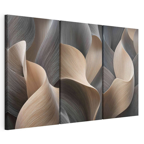 Modulaire canvasprint Natuurlijke rondingen in zachte, ingetogen tinten