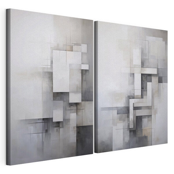 Zachte rondingen gaan hand in hand met een elegant bloemmotief Modulaire canvasprint Zachte rondingen gaan hand in hand met een elegant bloemmotief