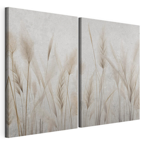 Zachte grassen in subtiele harmonie Modulaire canvasprint Zachte grassen in subtiele harmonie