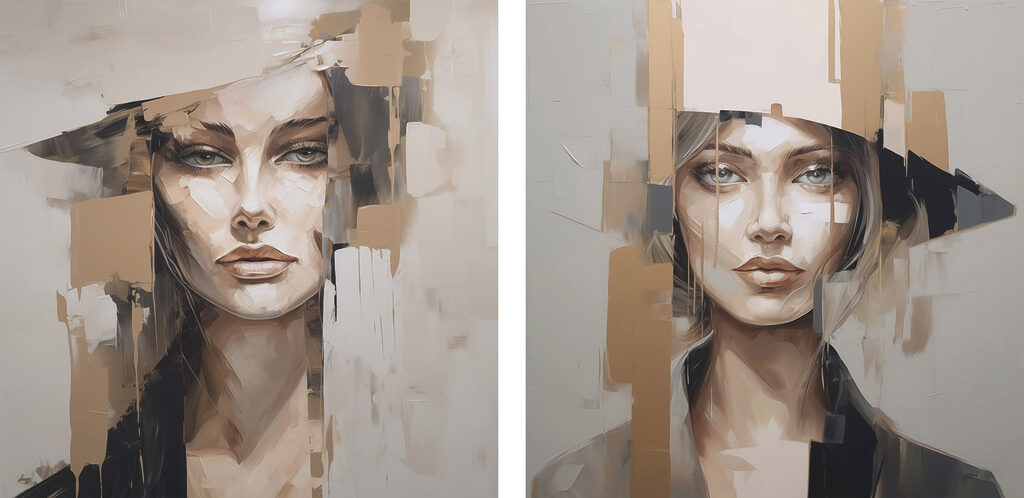 Painting of a woman Painting of a woman