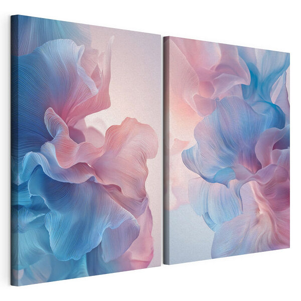 Verfijnde krullen in zachte tinten Modulaire canvasprint Verfijnde krullen in zachte tinten