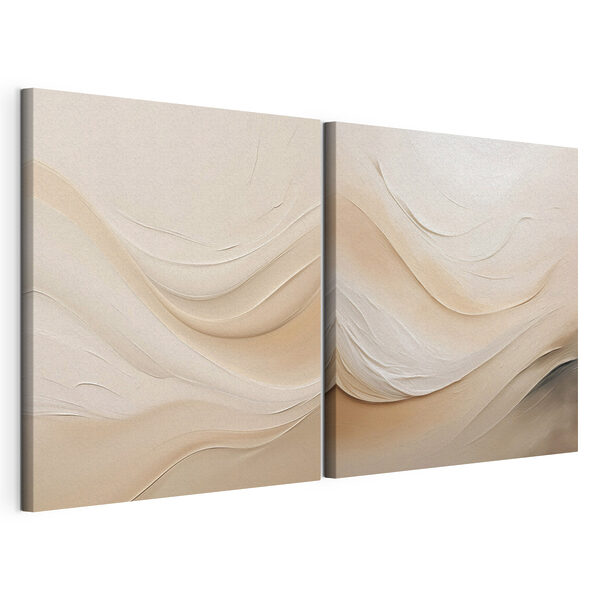 Zachte tinten vloeien in elkaar over in zachte golven Modulaire canvasprint Zachte tinten vloeien in elkaar over in zachte golven