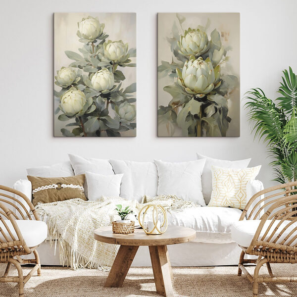 Painting of flowers on a plant Painting of flowers on a plant